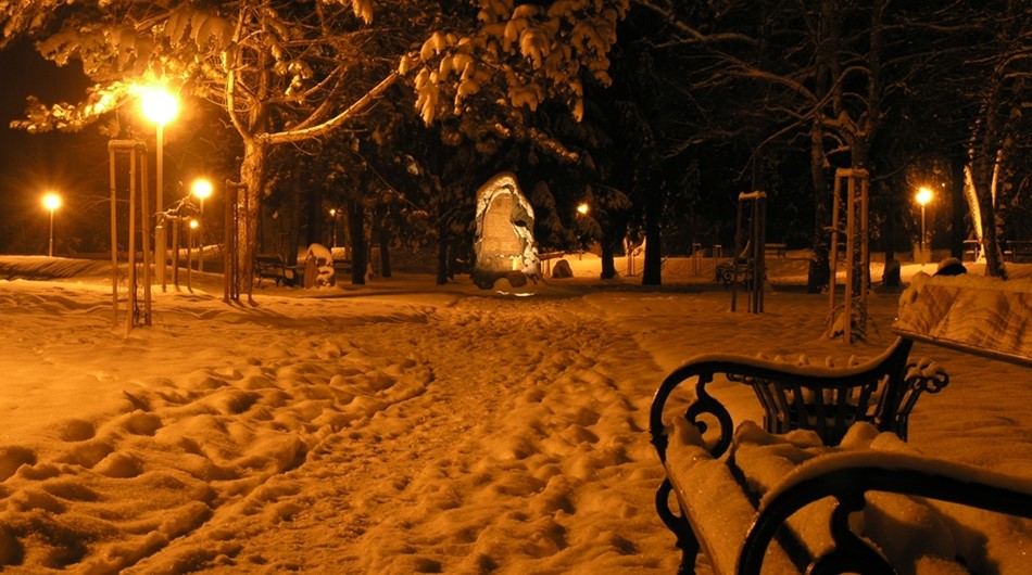 Park branitelja Sirač - zimi