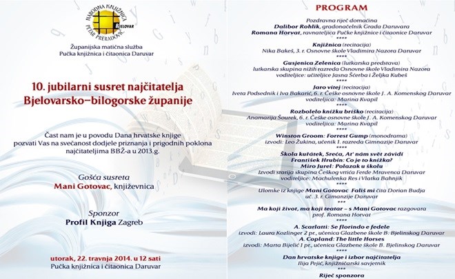 The ceremony on the Day of Croatian books