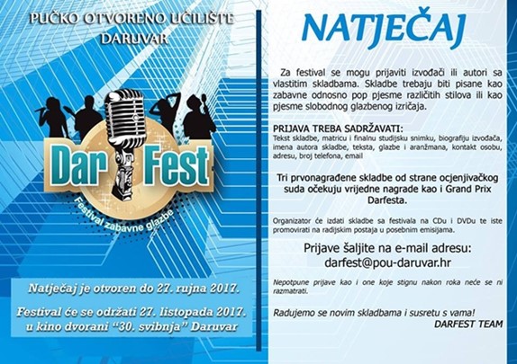 Darfest 2017 - Festival zabavne glazbe