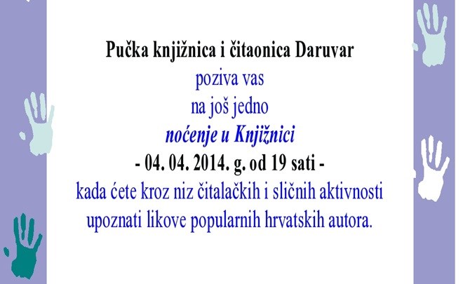 Noć s Andersenom u Pučkoj knjižnici i čitaonici Daruvar